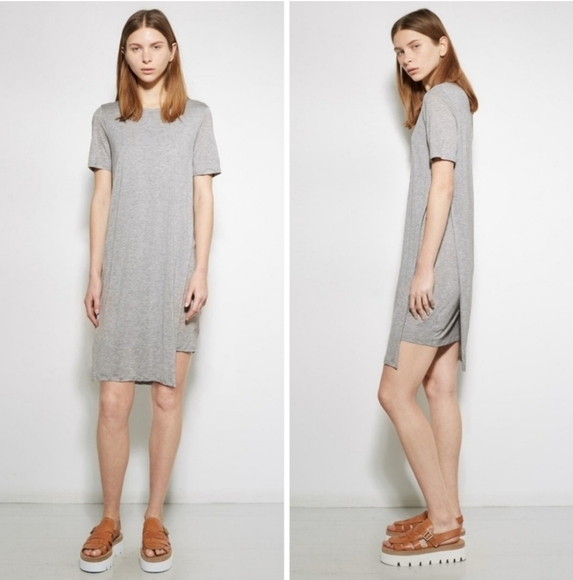 Acne Studios Grey Obelia Tencel Tee Dress Size XS - Picture 1 of 9